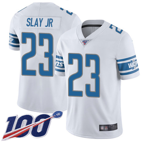 Detroit Lions Limited White Men Darius Slay Road Jersey NFL Football #23 100th Season Vapor Untouchable